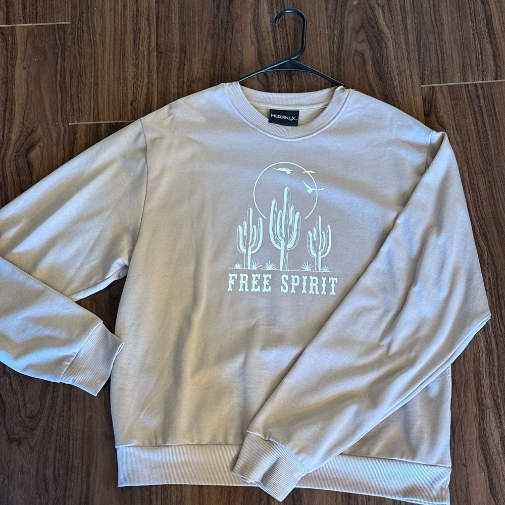 Modern Lux Beige Free Spirit Sweater